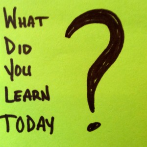 What Did You Lean Today drawn on a post-it note