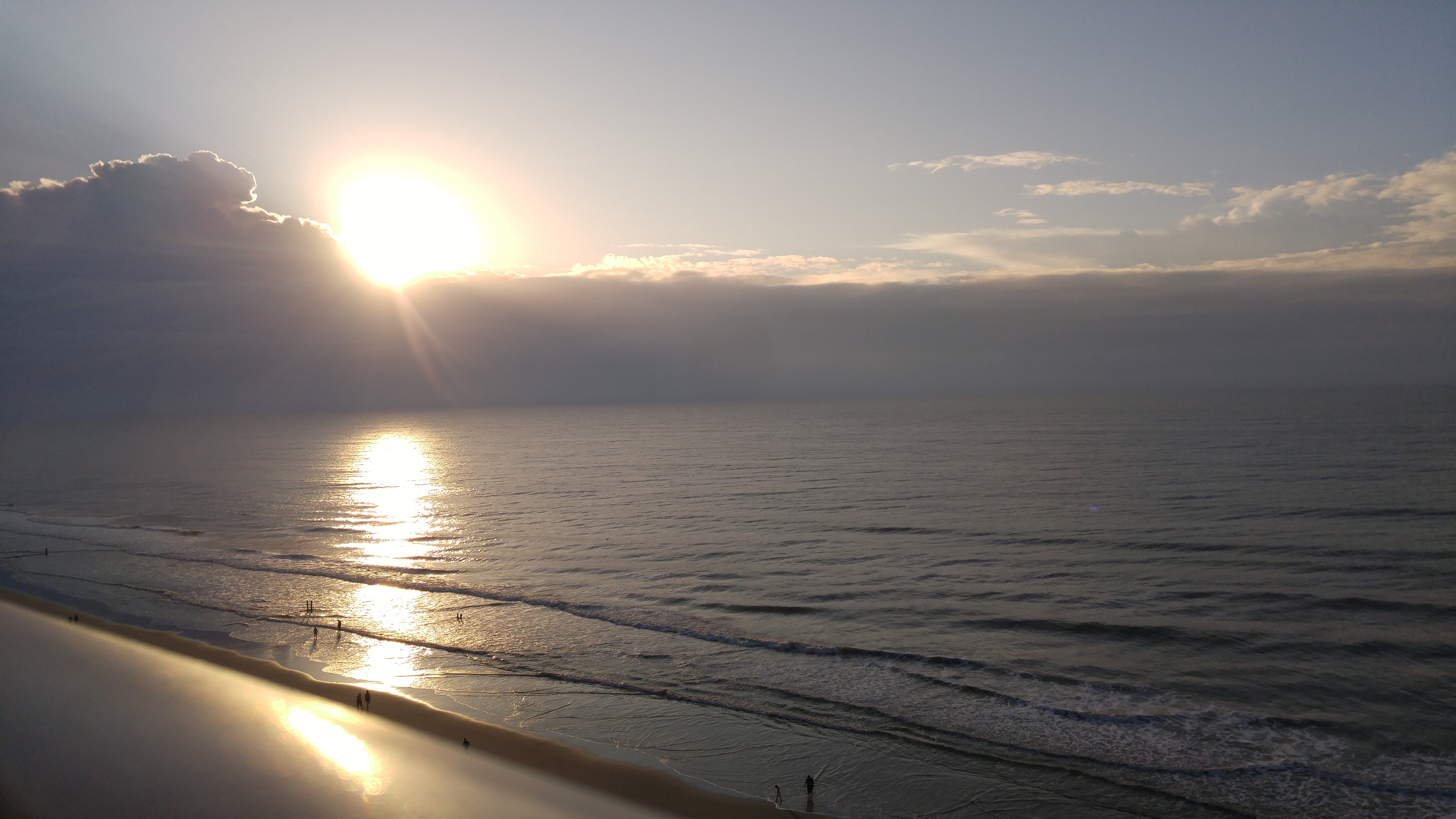 Sunrise on seashore