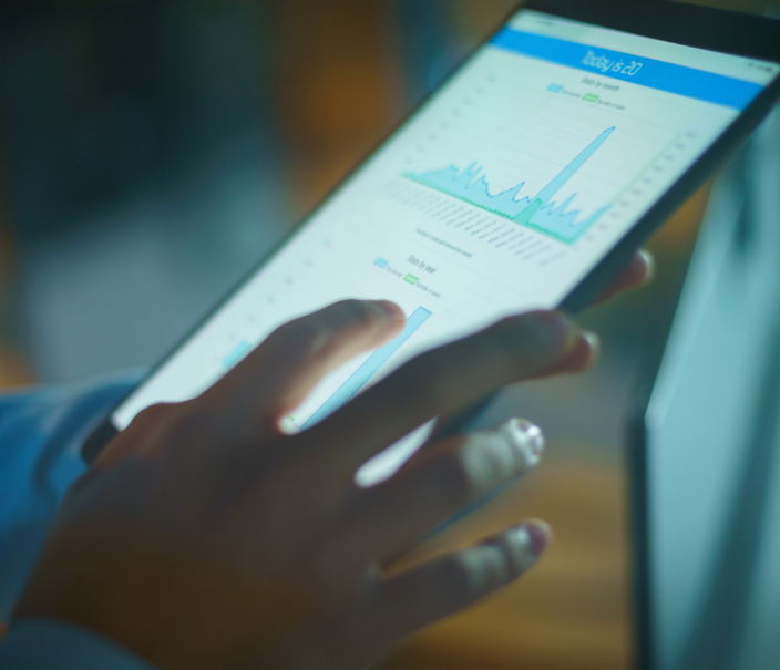 Tablet with digital metrics