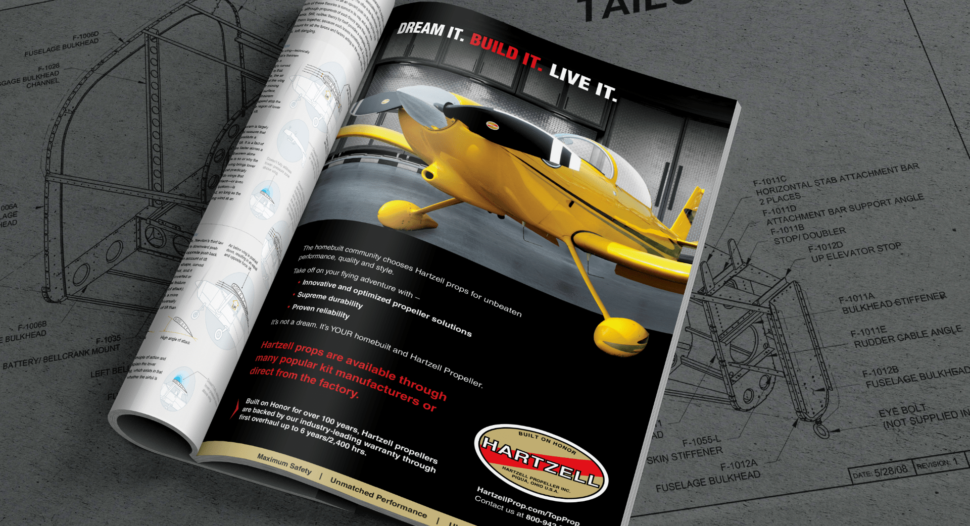 Hartzell Propeller full page print ad