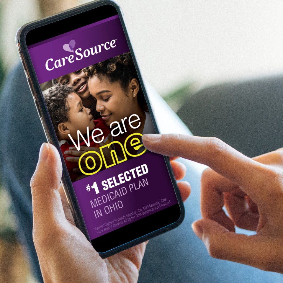 CareSource Medicaid Digital ad on mobile phone
