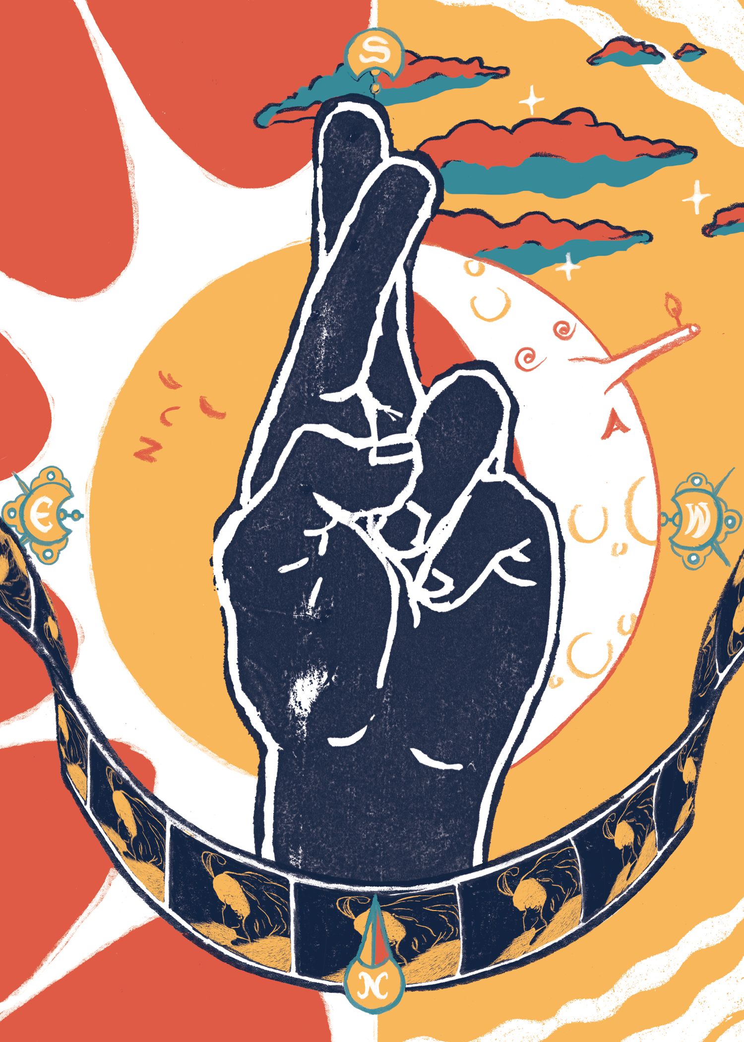 Illustration of fingers crossed