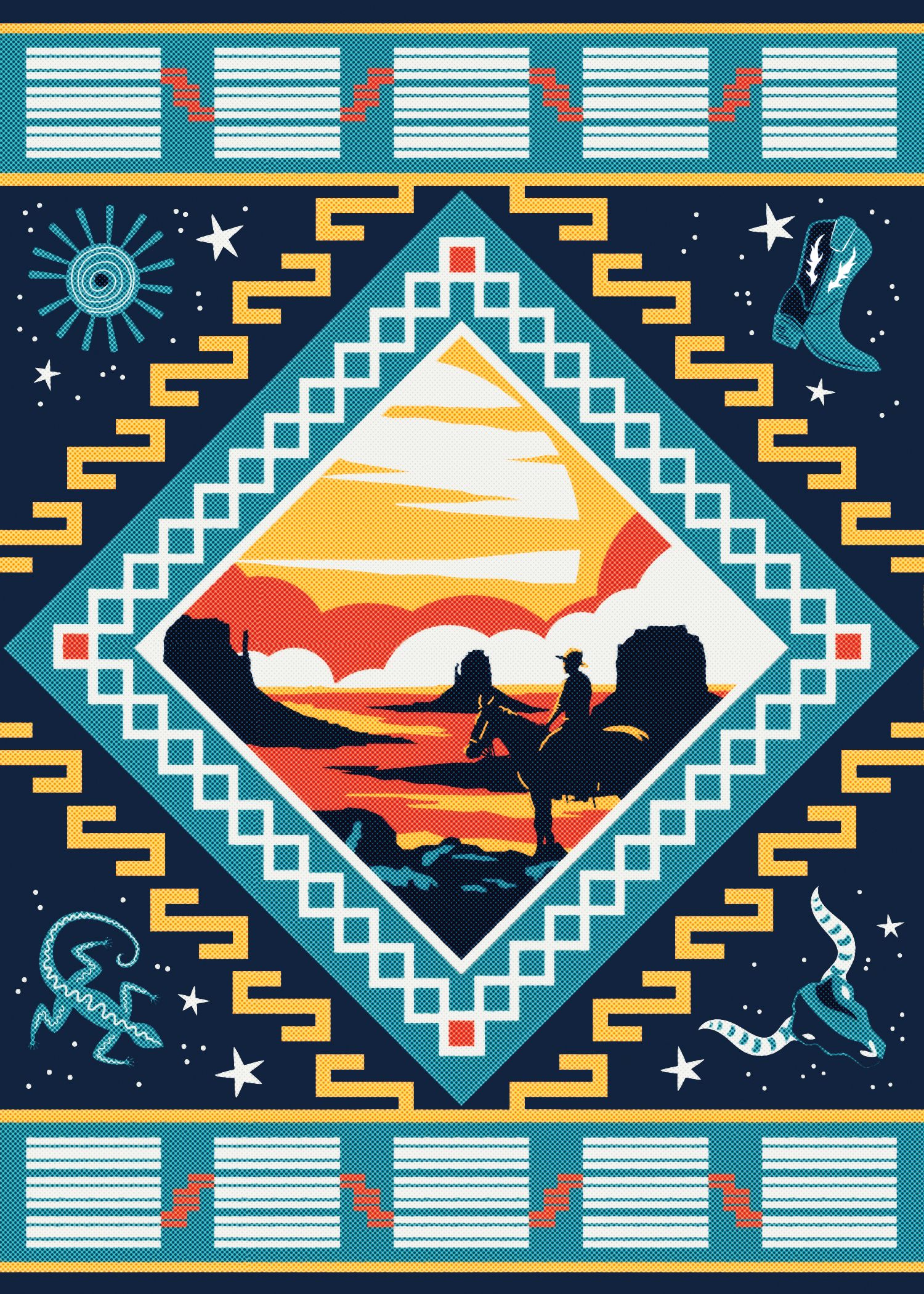 Illustration of cowboy day