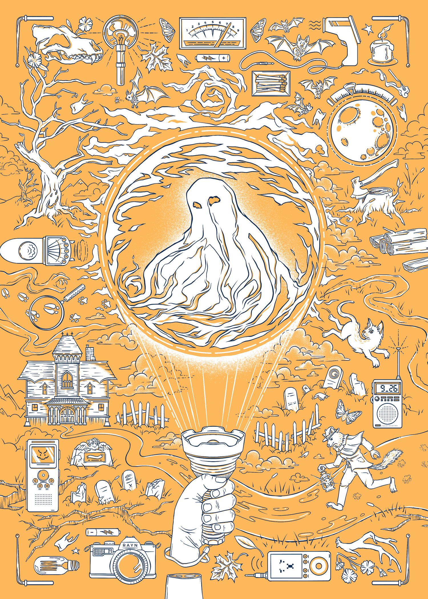 Illustration of ghosts