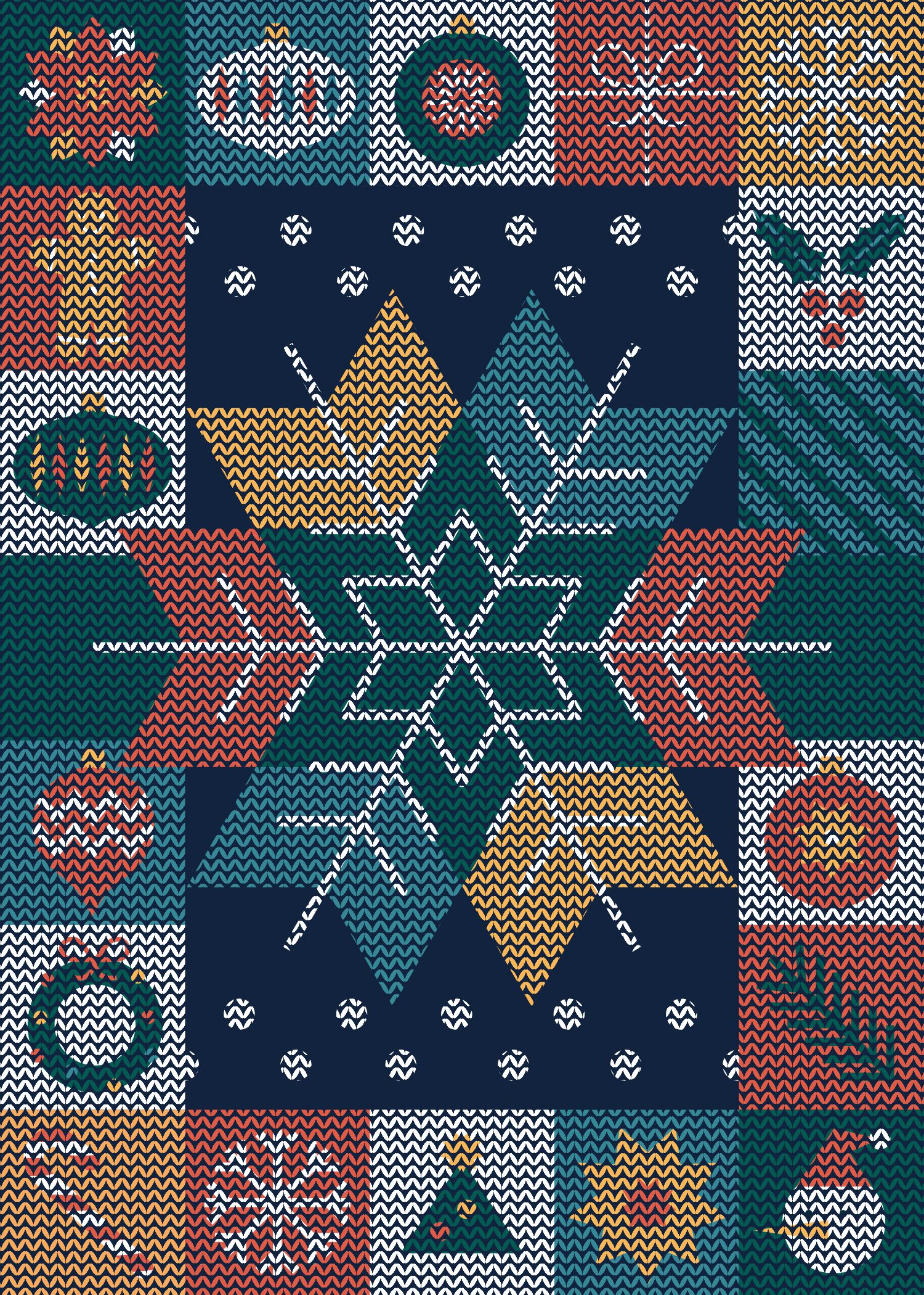 Snowflake sweater illustration